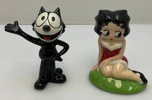 lot 167 image: Vintage WADE 4 Figurines Betty Boop & Felix The Cat
