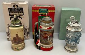 lot 185 image: Misc. Collectible Steins (Most NIB)