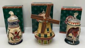 lot 186 image: Misc. Anheuser-Busch Collectors Club Steins (NIB)
