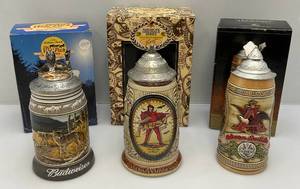 lot 189 image: Misc. Collectible Steins (Most NIB)