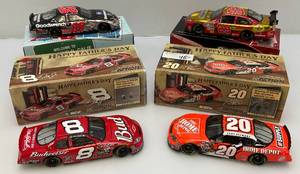lot 204 image: Misc. 124 Scale Diecast Stock Cars Including Dale Earnhardt Jr. , Kevin Harvick, Tony Stewart (NIB)