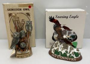 lot 228 image: Sky Country Soaring Eagle & Owls Decanters (EMPTY)