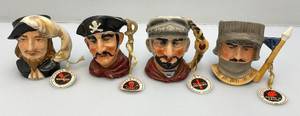 lot 239 image: Vintage NASCO Japan PIRATE Toby Mugs With Hang Tags 4 14 Tall