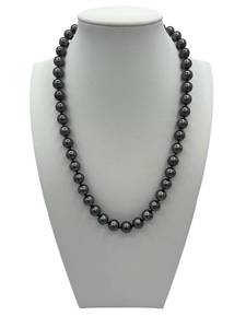Beautiful Tahitian Cultured Pearl Necklace (Fine AA Quality) 8 to 10mm with 14ky Fancy Pearl Catch and Diamond Accents ($4,277 Original Paid Price) - $2,000 Reserve - Shipping Available