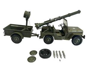 Amazing 1960s HASBRO GI Joe Jeep 7000 Trailer Cannon Searchlight Toy - NO Shipping