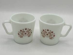 Vintage Pyrex Summer Impressions Coffee Mugs (Overall Good Condition) - NO Shipping