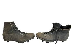 Vintage 1940s-1950s Leather High Top Football Cleats (Mens Size 9.5 - 10) in Used Condition - Shipping Available