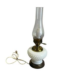 Vintage 18 Hobnail Milk Glass Lamp in Working Condition - NO Shipping