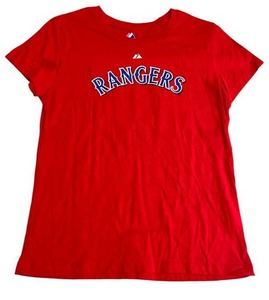 Majestic Texas Rangers (Womens Large) T-Shirt in Nice Condition - Shipping Available