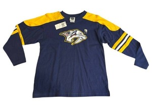 Vintage NOS Nashville Predators Hockey Youth Boys (1214) Long Sleeve Shirt - Shipping Available