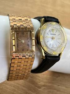 Vintage Womens CROSBY 120 12KT Gold Filled Watch (Not Running) & Vintage Swiss Made Manson Gold Tone Watch (Not Running) - Shipping Available