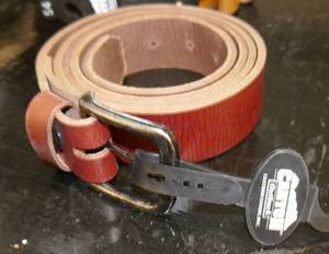 lot 57 image: Two new leather belts size 48