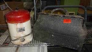 lot 70 image: Vintage doctor bag and a home Pasteurizer