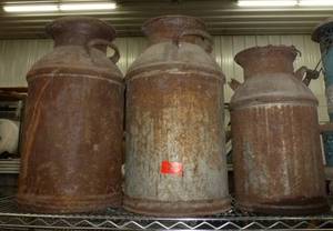 lot 77 image: 3 Milk Cans