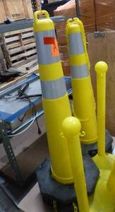 lot 101 image: FOUR safety cones like new