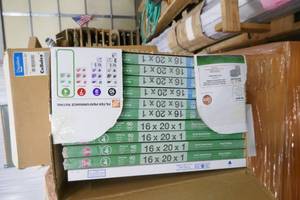 lot 141 image: Box of Ten Rheem furnace filters 16x20x1