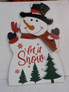 lot 5 image: Let it Snow - ready to hang 15 x 23...