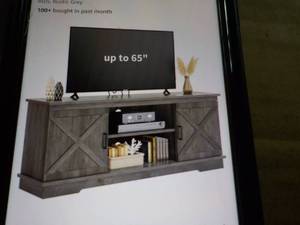 lot 52 image: Vita home TV Stand for 65 TV rust...