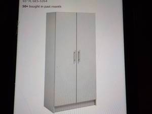 lot 59 image: Storage Cabinet light grey retail ...