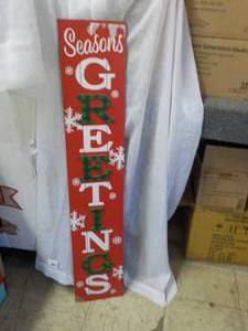 lot 22 image: Seasons Greeting Sign 8 x 42...