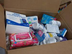 lot 32 image: large box of Drugstore Products...