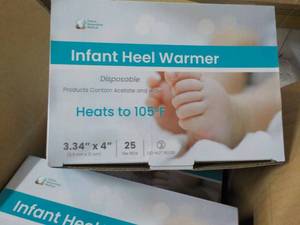 lot 76 image: 4 ct x 25 Infant Heel Warmers- mult...