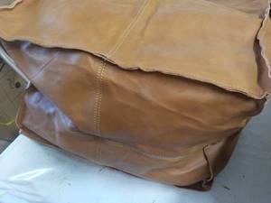 lot 80 image: Leather Poof needs filling...