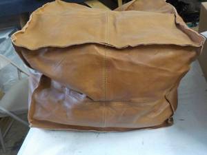 lot 82 image: Leather Poof needs filling...