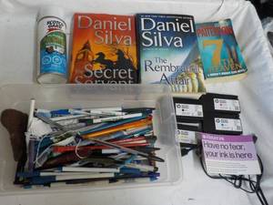 lot 92 image: Random Lot of Pens, Books Ink and m...