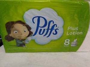 lot 112 image: 8 boxes Puffs 2 ply Facial Tissues...