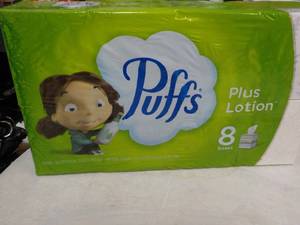 lot 116 image: 8 boxes Puffs 2 ply Facial Tissues...