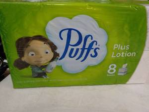 lot 117 image: 8 boxes Puffs 2 ply Facial Tissues...