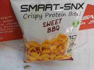lot 157 image: 12 ct 2 oz bags Smart-SNX Sweet BBQ...