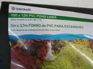 lot 206 image: 10 ft x 12 ft PVC Pond Liner...
