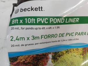 lot 207 image: 8 ft x 10 ft PVC Pond Liner...