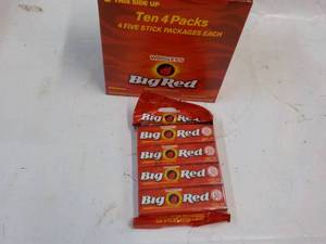 lot 215 image: Ten ct 4 pack Big Red Gum...