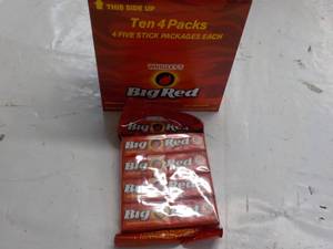 lot 216 image: Ten ct 4 pack Big Red Gum...