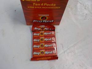 lot 218 image: Ten ct 4 pack Big Red Gum...