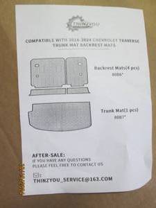 chevrolet traverse trunk mat backre...