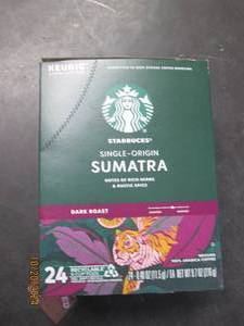 package of starbucks sumatra k-cups...