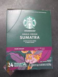 package of starbucks sumatra k-cups...