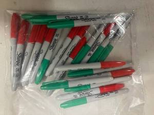 Red and Green Sharpie Markers