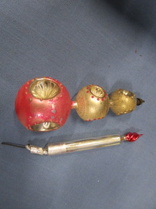 Vintage Triple Faceted & Candle Ornaments