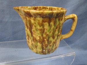 Antique Spatterware Pitcher, Cracked
