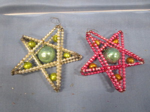 Japan Vintage Beaded Star Ornaments