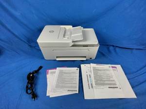 lot 124 image: White HP DeskJet 4255e All-in-One Wi-Fi Inkjet Printer