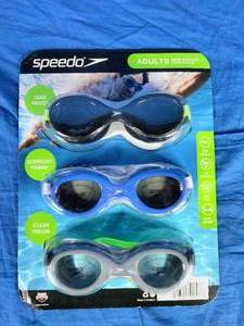 lot 152 image: New Speedo 3 Pack Adult Swimming Goggles