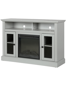 lot 134 image: New Ameriwood Home Chicago Electric Fireplace 50 TV Stand  Dove Gray