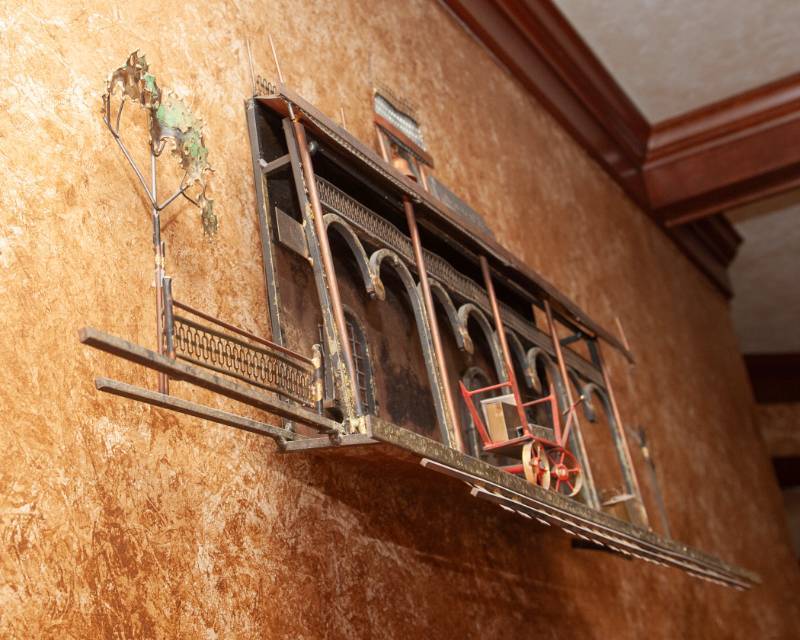 Curtis Jere' Azusa Train Station Metal Wall Sculpture for Sale in