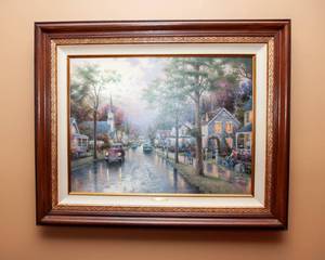 lot 8 image: Hometown Morning Hometown Memories VI by Thomas Kincaide Signed and Numbered